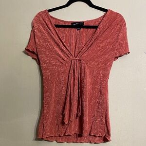 Chico's Textured Coral Blouse
